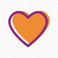 pretty heart isolated on a white vector