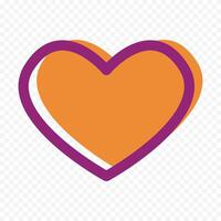pretty heart isolated on a white background vector
