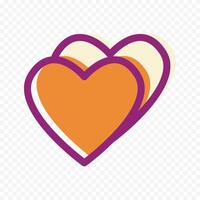 pretty heart illustration on a white background vector