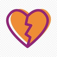 pretty heart on the white vector