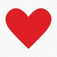 Red Heart Symbol on the white backkground vector