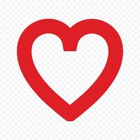 Red Heart Symbol Isolated on white background vector