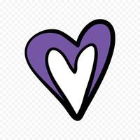 Purple Heart Symbol Isolated on a white background vector