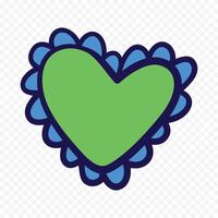 Green Heart Symbol Isolated on white background vector