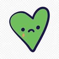 Green Hearts Symbol Isolated White Background vector