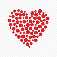 Red Hearts Symbol Isolated White Background vector