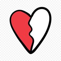 Flat heart icon illustration on the white vector
