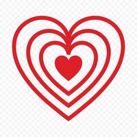 Flat heart icon on white background vector