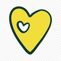 Flat heart isolated on a white vector
