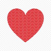 Flat heart illustration on a white vector
