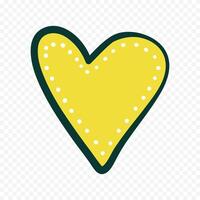 Flat heart isolated on white background vector