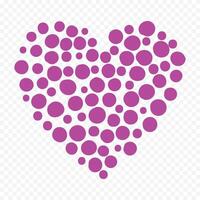 Flat heart illustration on the white background vector