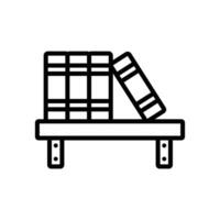 Library Bookshelf Flat Icon vector