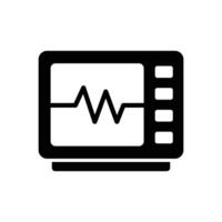 Realistic ECG Display Icon Heartbeat Graph Design vector