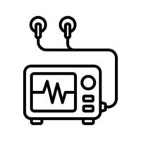 ECG Heart Rate Monitor Icon Vital Signs Tracker vector
