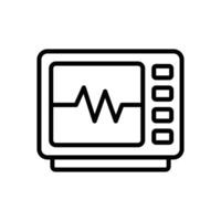 ECG Monitor with Alarm Icon Intensive Care Unit vector