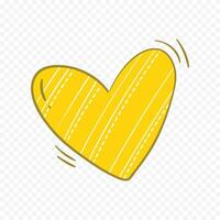 Doodle heart icon on the white background vector