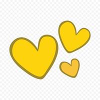 Doodle heart illustration isolated on white background vector