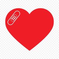 Doodle heart isolated illustration on a white background vector