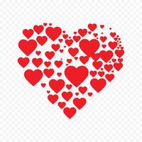 Doodle heart isolated on the white background vector