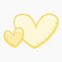 Doodle heart isolated on white background vector