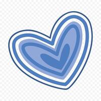Doodle heart on white background vector