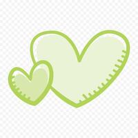 Set of different shapes of heart on white background vector