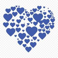 Valentines Day elements heart shapes love on a white vector