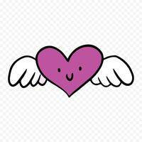 Hand drawn heart icon illustration on the white background vector