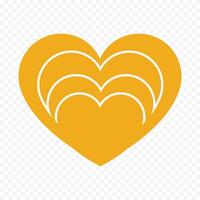 Heart icon illustration on white vector
