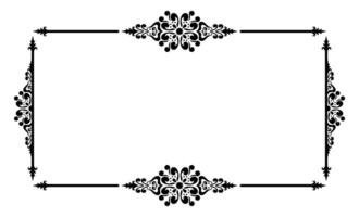 Vintage Flourish Frame with Abstract Filigree Element. vector