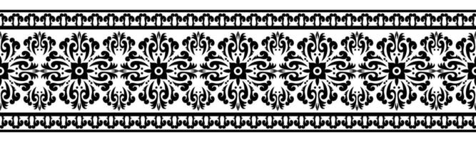 Vintage Ornate Border with Abstract Floral Pattern Design. vector