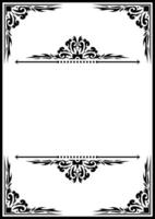 Ornate Floral Frame with Decorative Filigree Element. vector