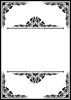 Ornate Floral Frame with Decorative Filigree Element.