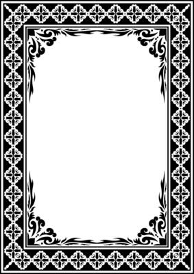 Elegant Ornamental Frame with Ornate Floral Filigree.