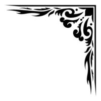 Ornamental Frame Corner with Ornate Floral Design. vector