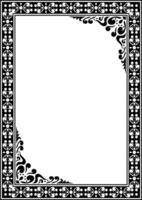 Abstract Ethnic Motif in Ornate Vintage Frame Style. vector
