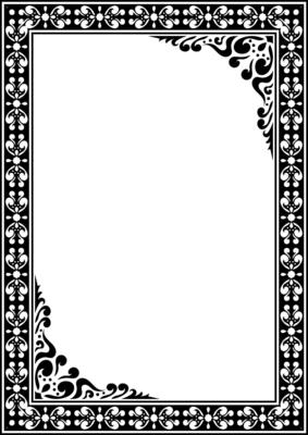 Abstract Ethnic Motif in Ornate Vintage Frame Style.