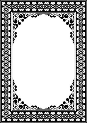 Luxury Vintage Ornate Frame with Abstract Ethnic Flourish.