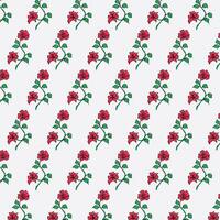 Beautiful Hand drawn Red Floral Pattern Background vector