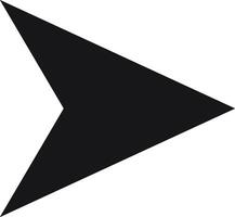 Simple black arrow pointing right against a clean white background, serving as a clear symbol for direction and progress, perfect for navigation and guiding users forward vector