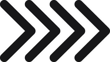 Three thick black arrows pointing to the right create a strong sense of direction and forward momentum, set against a clean, modern white background vector