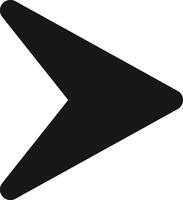 Simple black arrow pointing right, serving as a clear indicator for direction, trend, or next button in a sleek, minimalist, and modern design, enhancing user experience vector