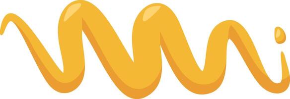 Wavy streams of delicious melted cheese or honey flowing smoothly create a tempting visual, ideal for enhancing food packaging or captivating advertising designs vector