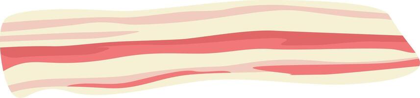 Delicious uncooked bacon displaying rich fat and savory meat streaks, ideal for enhancing traditional American breakfasts or adding robust flavor to various dishes vector