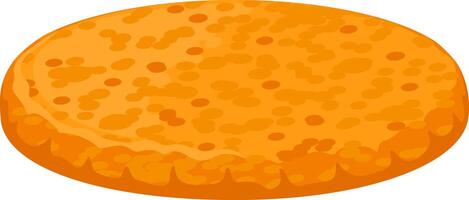 Sponge cake featuring small holes, isolated against a white background, highlights a deliciously fluffy texture, making it an ideal choice for breakfast or a delightful snack vector