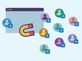 Digital marketing for target audience concept. vector