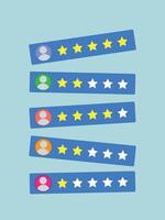 Online customer quality rating, feedback, review concept. minimal design. vector