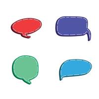 A collection of speech and thought communication bubbles vector