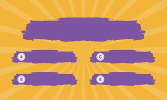 Question and answers modern style template for quiz game exam school examination vector